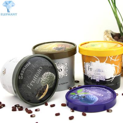 A bacia amigável do copo de papel do gelado de Eco dá forma ao envernizamento de gravação