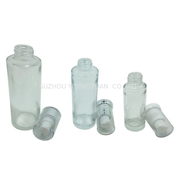Lady Cosmetic Bottle Packaging , Glass Cosmetic Containers 15g 30g 50g 80g / 30ml - 120ml