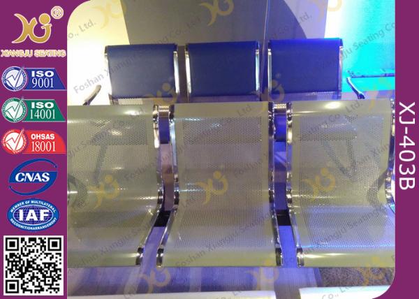 Hospital Iron Structure Full Welding 3 Seater Waiting Chair With Cushion