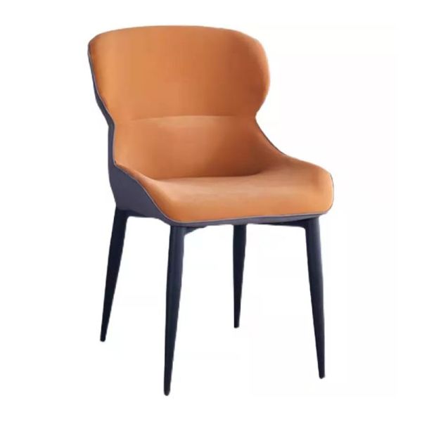 Dirt Resistant Modern Upholstered Dining Chairs PU Leather Luxury Restaurant Chairs