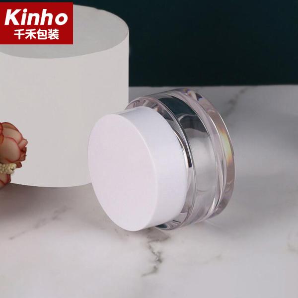 PETG Round Cosmetic Cream Jar 50g Single Wall UV Coating Hair Cream Jar