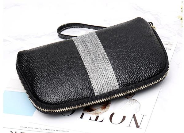 2019 new model can hold mobile phone zipper leather handbag clutch wallet bag for women