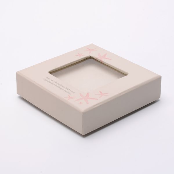 Custom Brown Paper Gift Boxes with Clear Window Luxury Lid and Base High-End Sponge Liner for Small Business