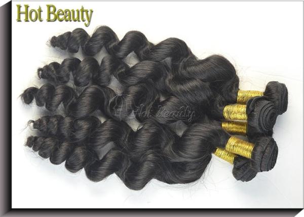 Brazilian Virgin Human Hair Extensions Brown , Remy Big Curl Hair