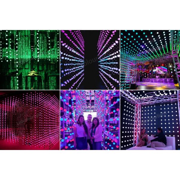 50mm 3D Solid Ball LED Pixel Ball Durable DMX512 Stage Nightclubs Lights RGB LED Ball Light