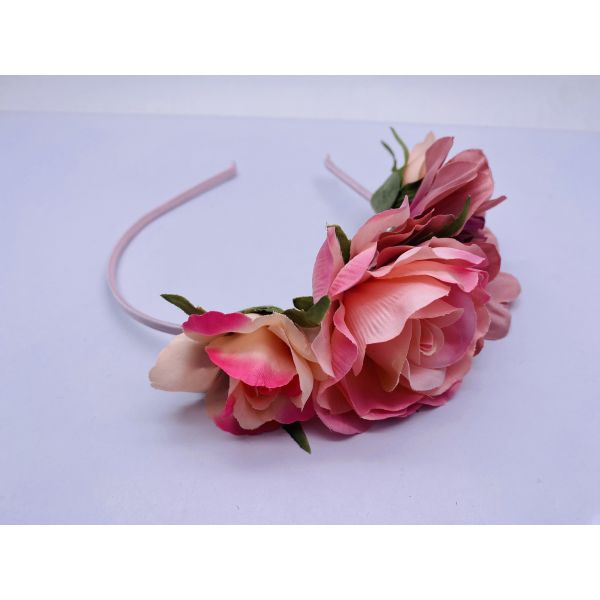 Coupe de cheveux de fleur rose pour adolescents