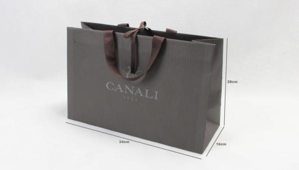 Silk Screen Printing Personalized Paper Bags Formal Wear Suit Luxury Paper Bags