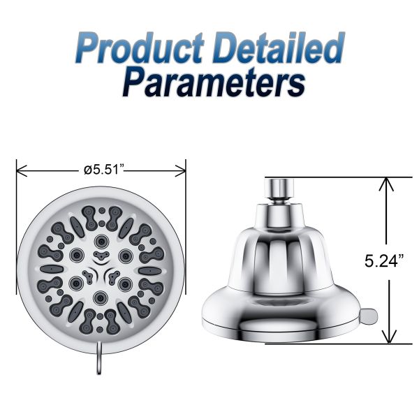 Experience a Spa-like Shower with our Adjustable Brass Swivel Ball Joint Shower Head
