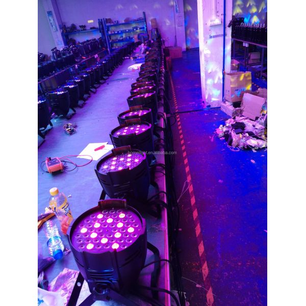 Stage Night Club Wedding Show RGBW 54 *3 W Par Can DJ UP Light with 6 White LEDs