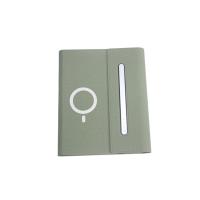 Caderno duro de couro macio A5 PU, caderno de carregamento sem fio personalizado