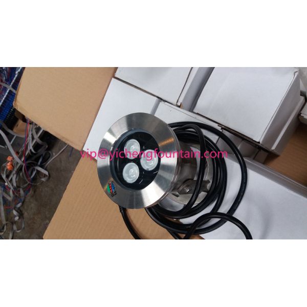 Warm White Angle Type Stainless Steel Underwater Fountain Lights MR16 Bulb 50W / LED 3W RGB