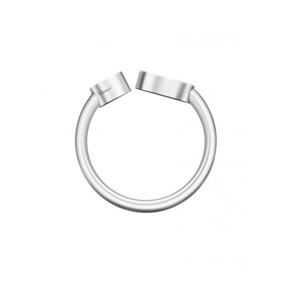 0.22 Carat Natural Diamonds 18K Chopard Happy Hearts Ring Handmade No Stone