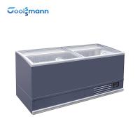 Automatique dégivrez le réfrigérateur de coffre d'affichage combiné par congélateur d'île de supermarché