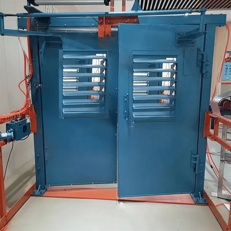 PRESSURELESS AIR DOOR, Underground Mine Ventilation Door, Low Opening Force, Auto-Close After Passage, No Reverse Air Door, For Intake & Return Airways Cross-Cut, Ideal for Coal Mines