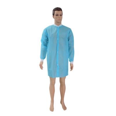 Clean Room Disposable Laboratory Coats Breathable Acid Water Resistant