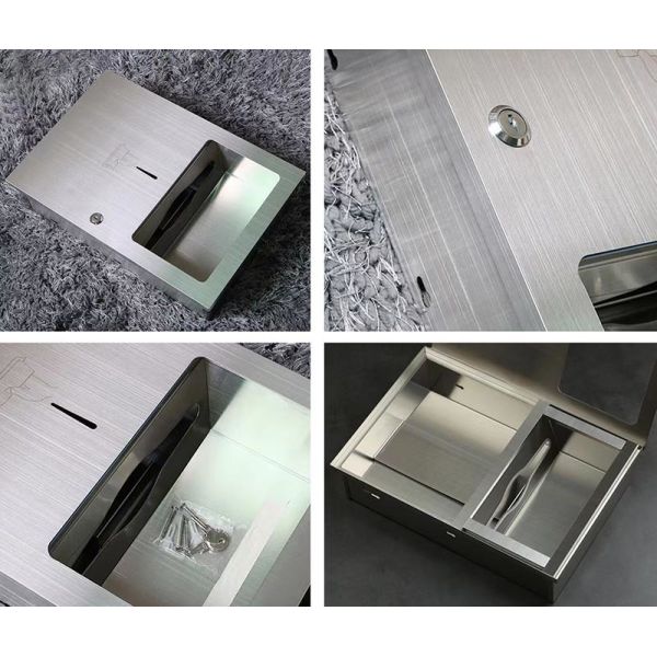 2 In 1 Recessed Paper Towel Dispenser , Stainless Steel 304 Commercial Toilet Roll Holder