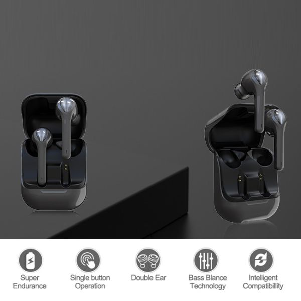 Handfree Sport Power Bank Earphones 60mAH True Wireless Stereo Earbuds