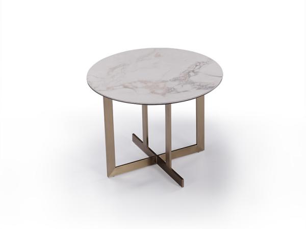Aria Asymmetric Ceramic Marble Ceramic Coffee Table  Luxurious