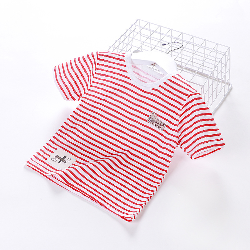 Girls Pattern 1.2M Children Loose Short Sleeve Shirt Cartoon Printed Tshirt For Girls