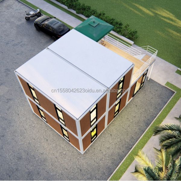 20ft/40ft Easy Move Prefabricated Flat Pack Container Wall 50/75/100mm Wave Sandwich Panel Portable Storage for Shop