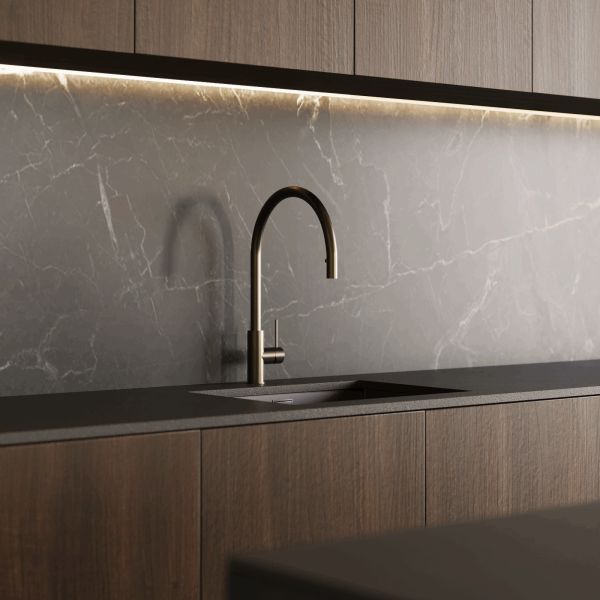 Half Bullnose Countertop Edging Wooden Furniture Customized Modern Kitchen Cabinets