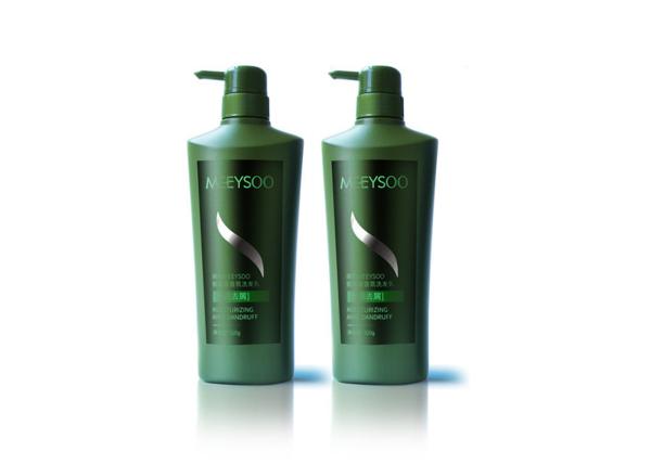 Elegant Dark HDPE Cosmetic Bottles / 520ml Organic Shampoo Green Bottle