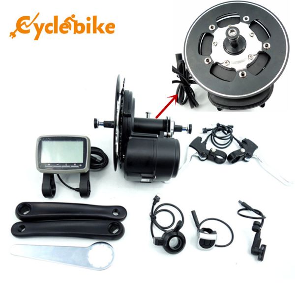 Middle Postion Drive Motor Electric Bike Kit Torque Sensor 48v 350w