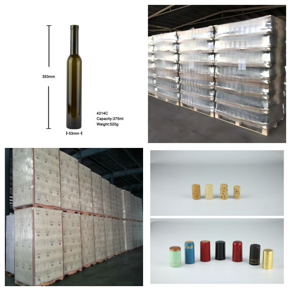 375ml Slim Ice Wine Glass Bottle Bar Top For Dessert Wine & Mead 4314C