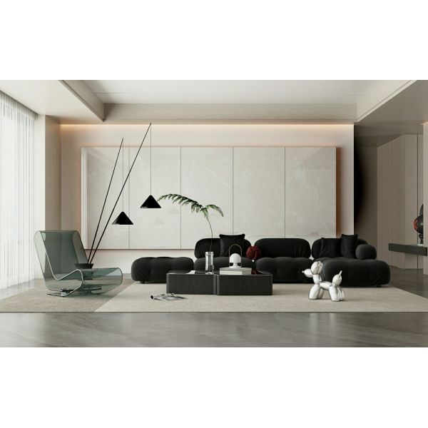 Beige 900x1800mm Polished Glazed Porcelain Tile 0.5% WA