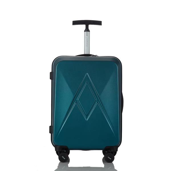 Estilo sencillo Diseñador personalizado Viajes de lado duro maletas ligeras de tira única correa de cremallera comprobada Carry on Trolley Case equipaje de PC