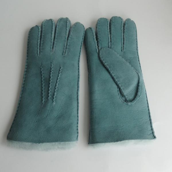 Fitting Hand Sewing Women Sheepskin Lamb Fur Gloves