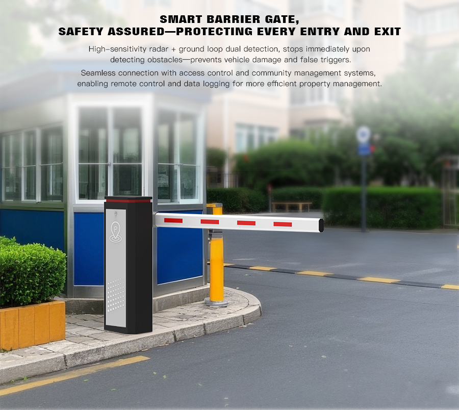 HCW CW243 DC Brushless Automatic Barrier Gate with Traffic Light for Parking Lot Access Control