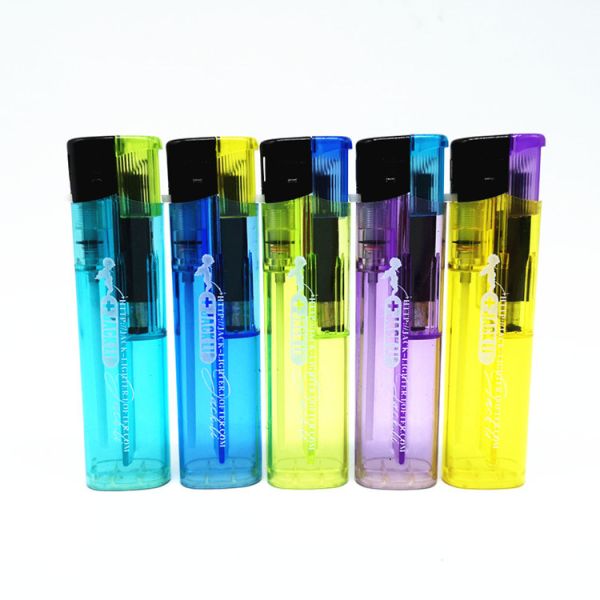 Dy-1702 Пластиковый зажигалка с индивидуальным дизайном и 8.1 * 2.48 * 0.9CM Размер