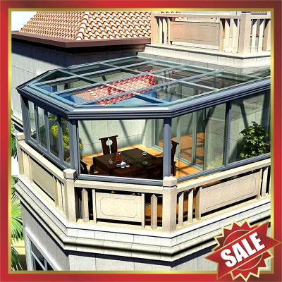 high quality prefabricated solar gazebo patio balcony garden aluminum alloy glass sun house sunroom enclosure cabin kits