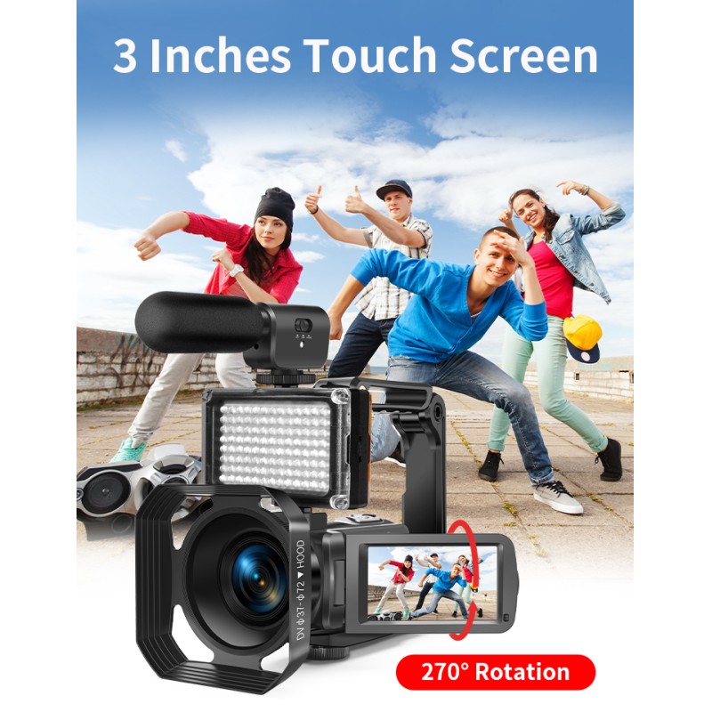 Newest Hot Sale Good Quality 8K 96MP Professional Video Camera with 18X Zoom Anti-Shake WiFi Ideal for Vloggers Photographers
