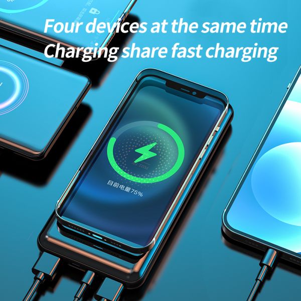New Fast Charge QC3.0 PD Power Bank 10000mAh Wireless Powerbank Mobile Power Supply
