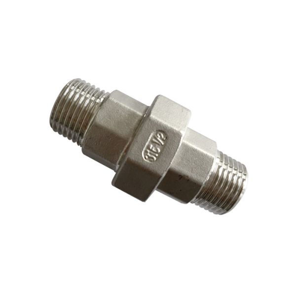 Male-Male Threaded 304 Stainless Steel Pipe Fitting Union Flat Conical Cone Type