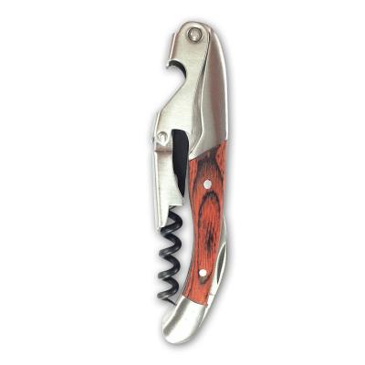 Wooden Metal Corkscrew Bottle Opener ,  Personalized Wine Cork Remover