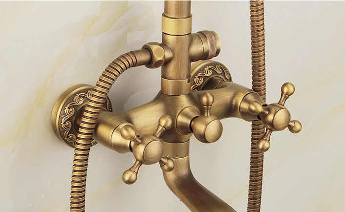 Luxury Copper Antique Shower European Rain Shower Faucets