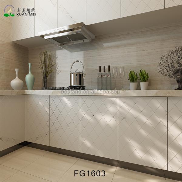 Self Adhesive Glass Door Covering Film PVC Film for Kitchen Cabinet Door