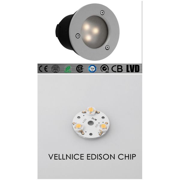 Aluminum Alloy 3*1W 350mA Outdoor LED Step Lights 230V , led recessed step light