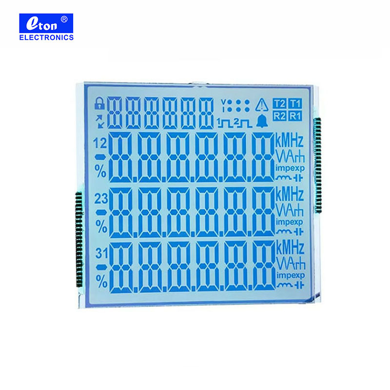 FSTN Type Display Blue LCD Screen Big and Small 8 Segment Displays