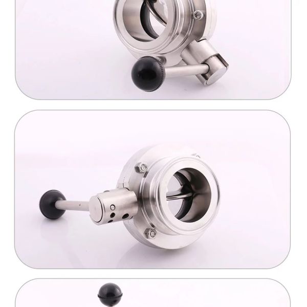 нержавеющая сталь 304 клапан-бабочки Tri струбцины 316L двойная служить фланцем