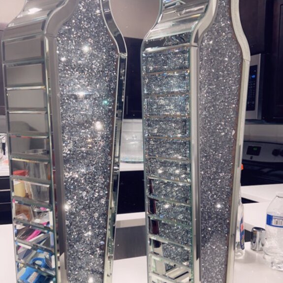 Home Decoration Mirrored Furniture Tall Floor Vase Clear Glass Crystal For Wedding