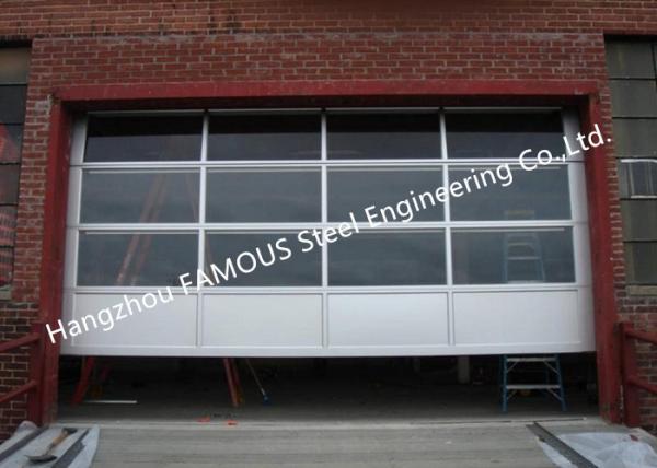 Motorized Aluminum Insulated Tempered Glass Full View Overhead Garage Door
