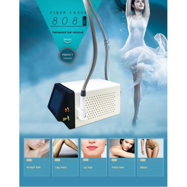 Máquina de depilación de fibra láser multifunción sin dolor 808nm