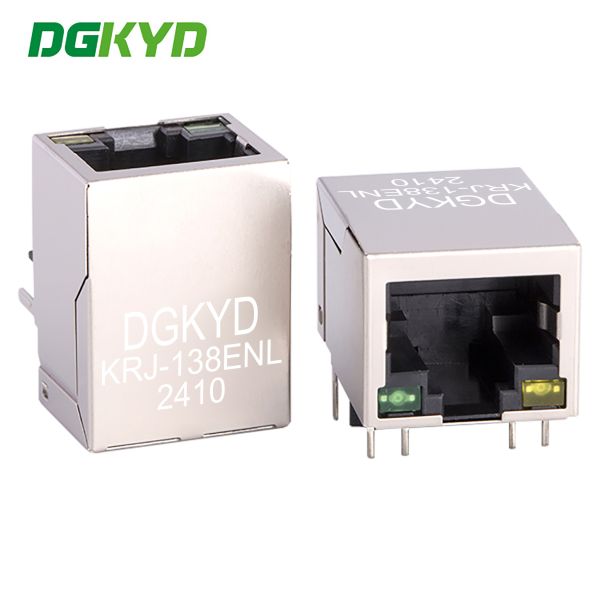 KRJ-138ENL 8p8c Network 100 megabit cat6 RJ45 Connector with internal magnetics