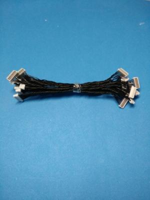 0.8mm IDC connector Wire Harness Cable Assembly 4 pin contact , UL10064  AWG 32 , black wire color