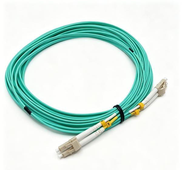 Ire Safety Low Insertion Loss Data Center Optical Patch Cable With 2.0mm Lszh Jacket & Double Lcupc Ends , Om4 Dx 10m