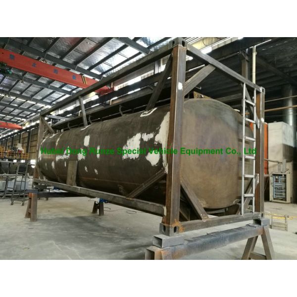 20Feet HCL Acid ISO Tank Container For Shipping UN1789 Steel Lined PE 16mm